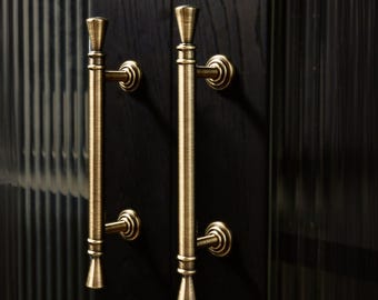 Tiradores de latón antiguo para cajones, pomos y manijas de gabinete: estilo vintage para gabinetes y cómodas.