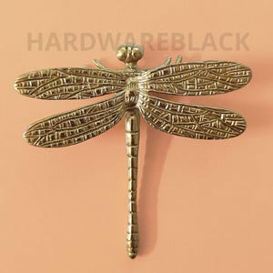Dragonfly Bronze Cabinet Knob | Decorative Animal Furniture Drawer Pull
