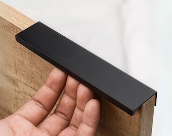 Black Concealed Drawer Pulls, Cabinet Handles & Knobs – Hidden Aluminum Hardware for Kitchens