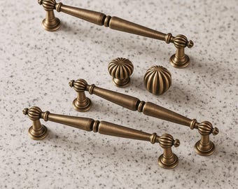 Tiradores y pomos de latón antiguo para gabinetes: Manijas de aleación de zinc de estilo mundial