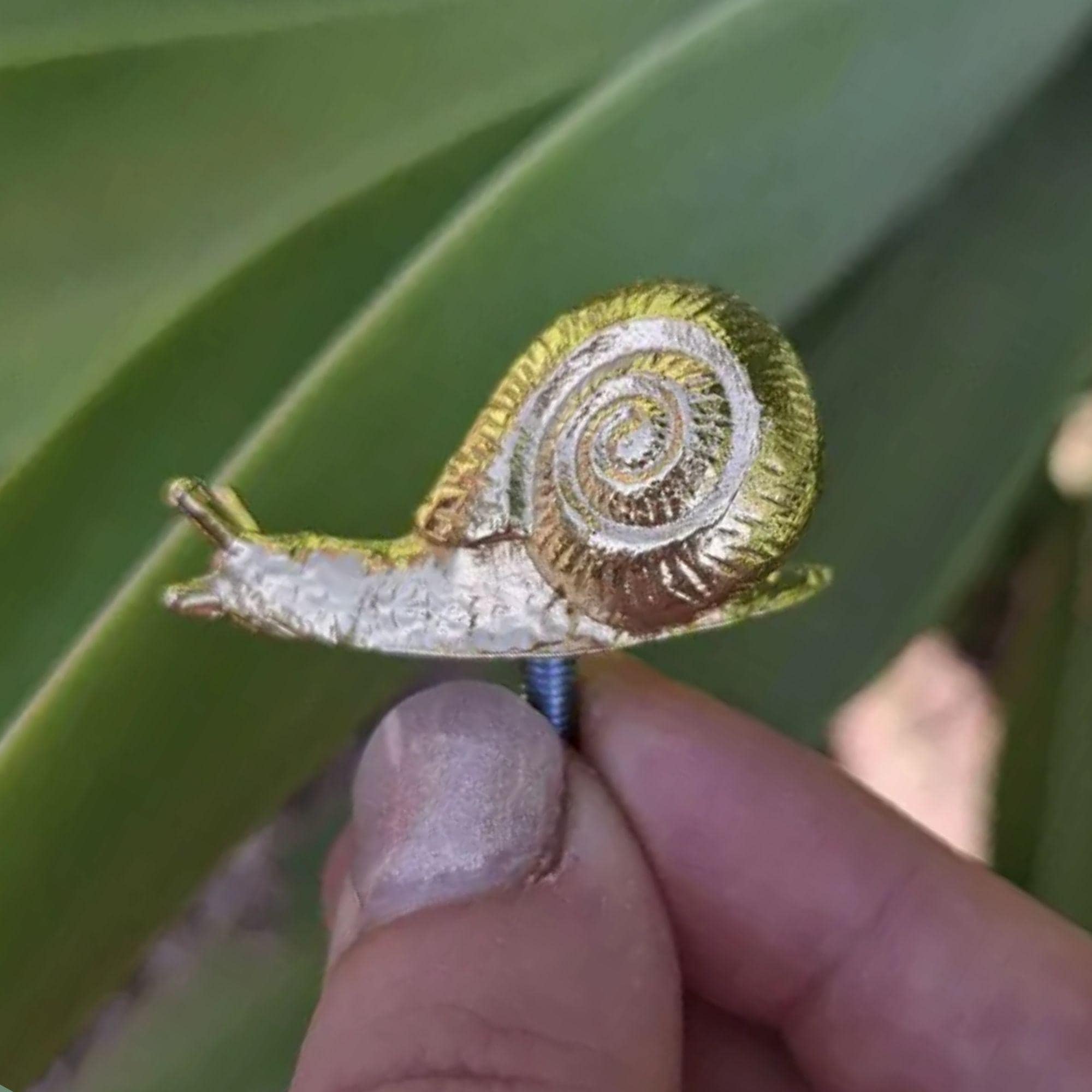 Brass Drawer Cabinet Knobs Snail shaped Animal Knobs for Wardrobe