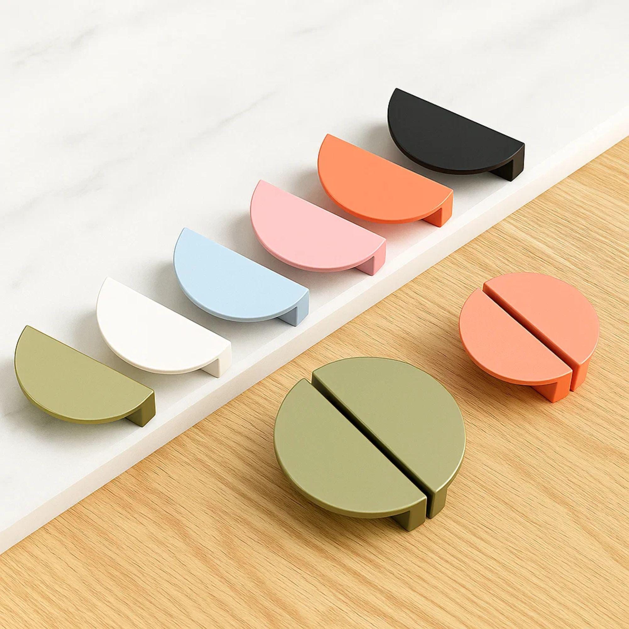 Colorful Drawer Pulls, Cabinet Handles & Knobs – Semicircle Shape ...