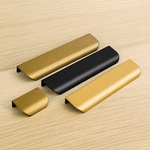 Gold Concealed Aluminum Drawer Pull: Modern Cabinet Handle