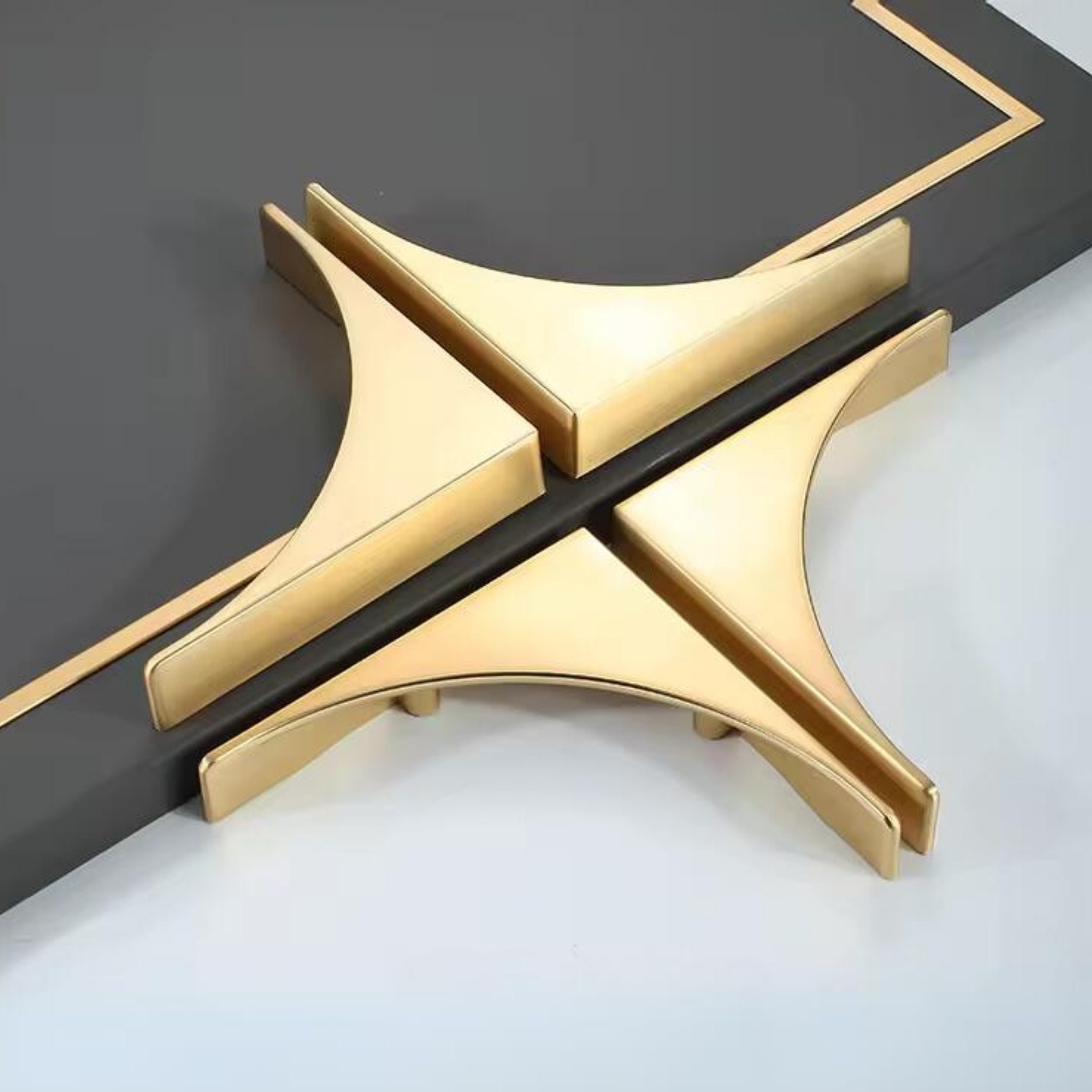 Gold Triangle Cabinet Drawer Pulls Modern Decorative Handles Stylish ...