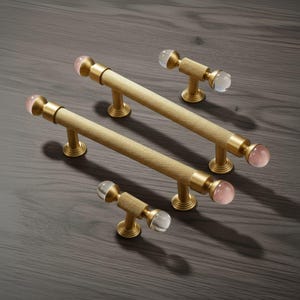 Brass Gold Drawer Pulls, Cabinet Handles & Knobs – Modern Luxury Hardware for Dressers and Wardrobes