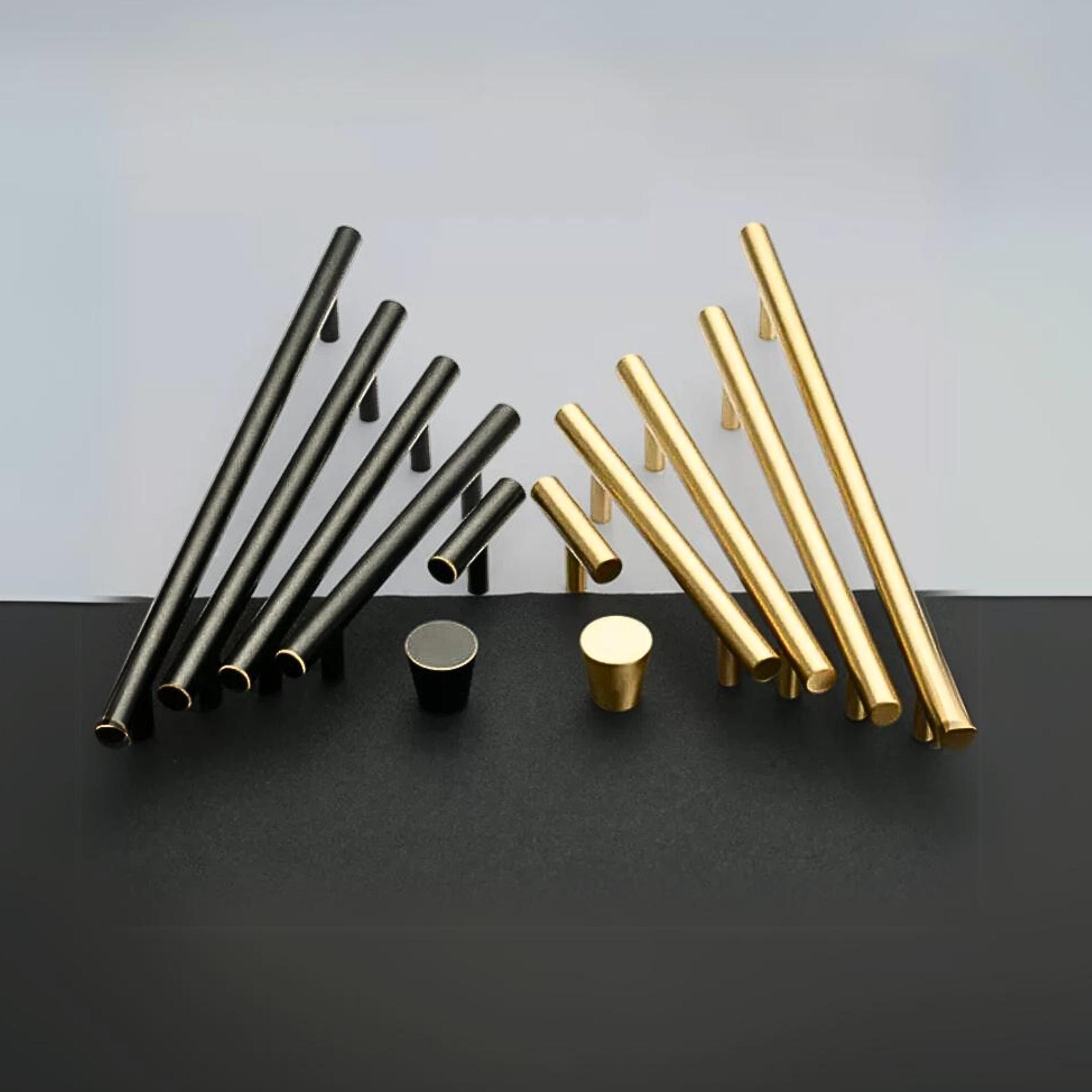 Brushed Drawer & Cabinet Pulls – Modern Brass Finish – Sleek Hardware ...