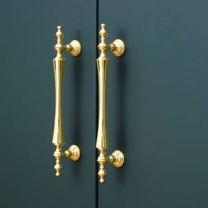 Polished Brass Cabinet Pulls: Soft Modern Drawer Knobs