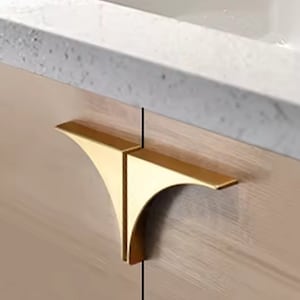 Gold Drawer & Cabinet Pulls – Triangle Modern Handles – Decorative ...