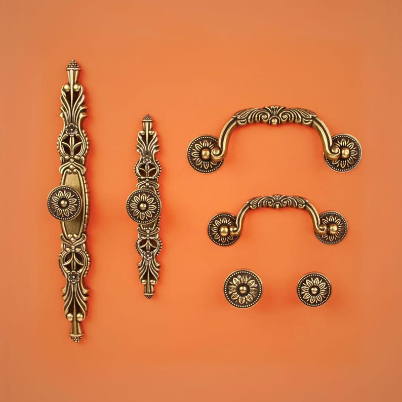 Rustic Farmhouse Drawer Pulls Vintage Cabinet Handles for Kitchen