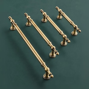 Antique Brass Drawer Pulls, Cabinet Handles & Knobs – Bold Modern Contrast for Doors and Furniture