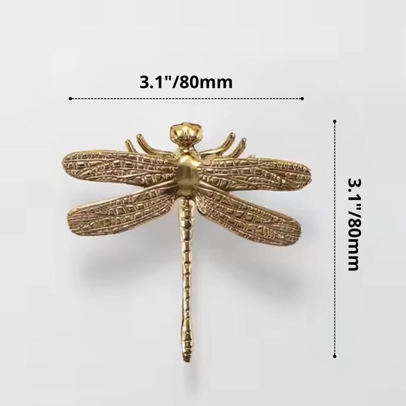 Puede incluir: Decoraci&oacute;n de pared de lib&eacute;lula de metal dorado, de 8 cm de tama&ntilde;o.