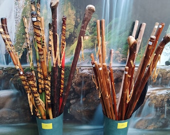 Handcrafted wooden walking stick "Le Tramont'Âne"