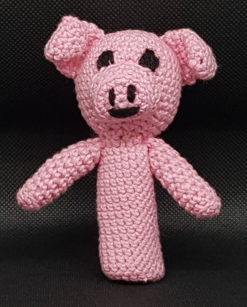 Crochet Pattern Finger Puppets With Barn Carry Case, Nursery Rhyme