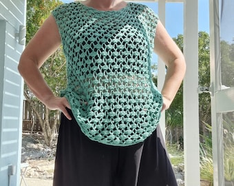 Handmade Crochet Top Pattern, Summer crochet, Lace Tee Crochet Pattern, Shell Crochet Pattern