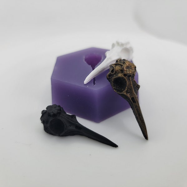 small Bird Skull pendant Mold Flat Back silicone mold