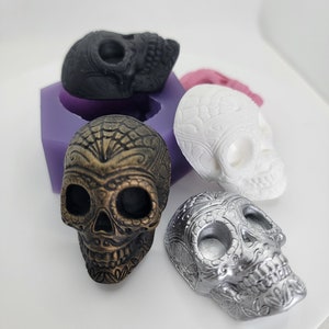Bigote Sugar Skull Large Mold Flat Back silicone mold