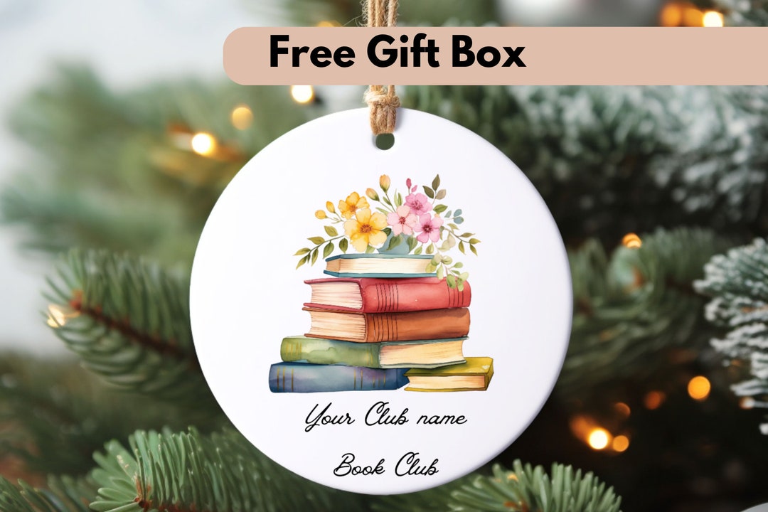 Book Club, Book Lover Ornament, Personalized Book Ornament, Christmas ...
