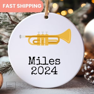 Trumpet Ornament, Trumpet Bauble, marching band ornament , trumpet gifts, musician gifts, music teacher,stocking stuffer