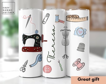 sewing Tumbler, sewing gifts for women, quilting, sewing gifts for girls, Sewing Lover, personalized, custom, Seamstress Gifts, grandma,