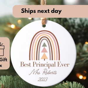 Best Principal ever, School Principal, 3&quot; Ceramic Ornament, elementary school, vice principal, high school