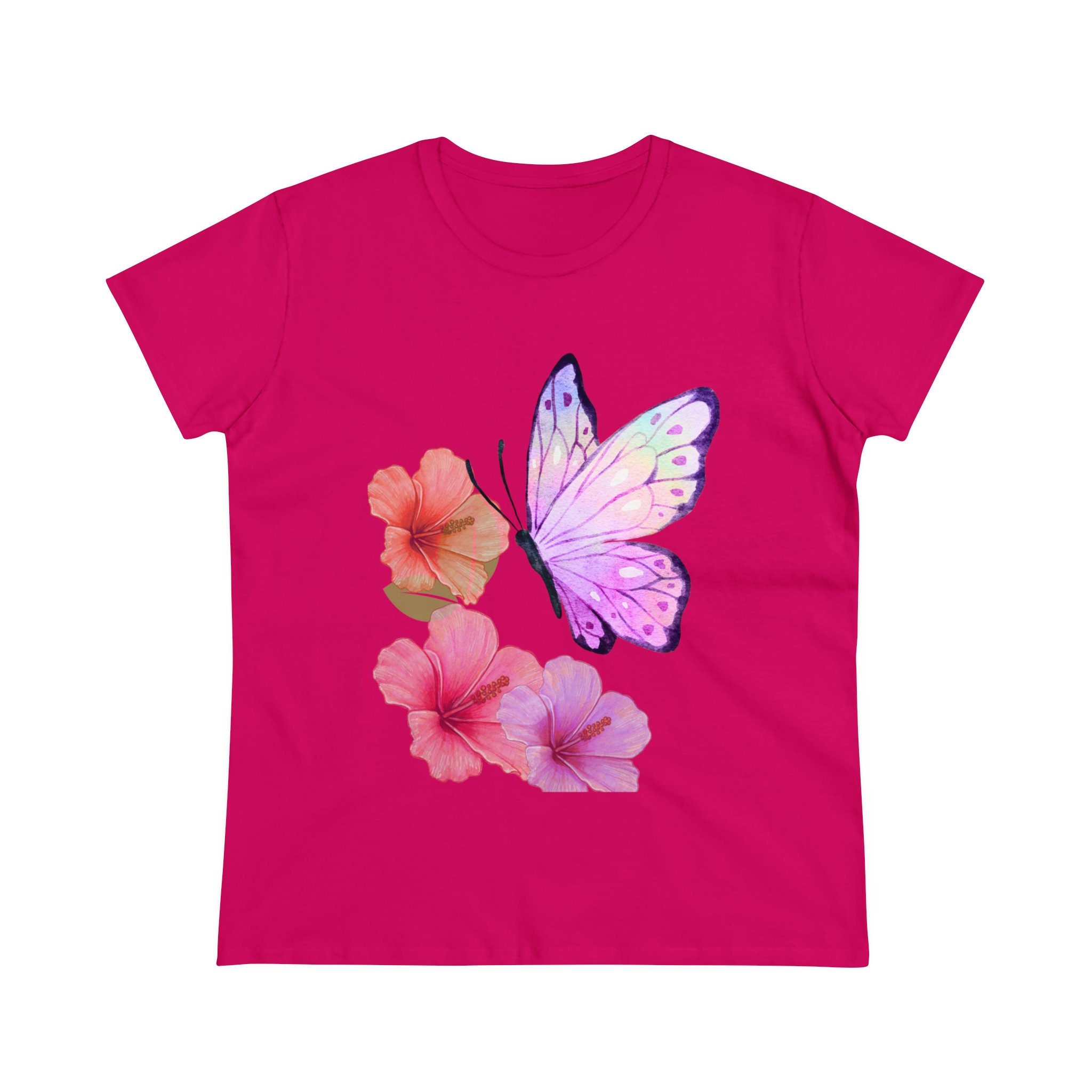 Green Bee Butterfly  Fashionable Printed Long T-shirt For Women's main image 1