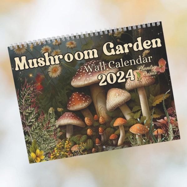 Mushroom Calendar Etsy
