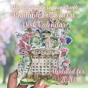 Houseplant 2026 Printable Desk Calendar, Downloadable 2026 Calendar, 2026 Transparent PNG Calendar, Downloadable PDF Printable Calendar PNG image 10