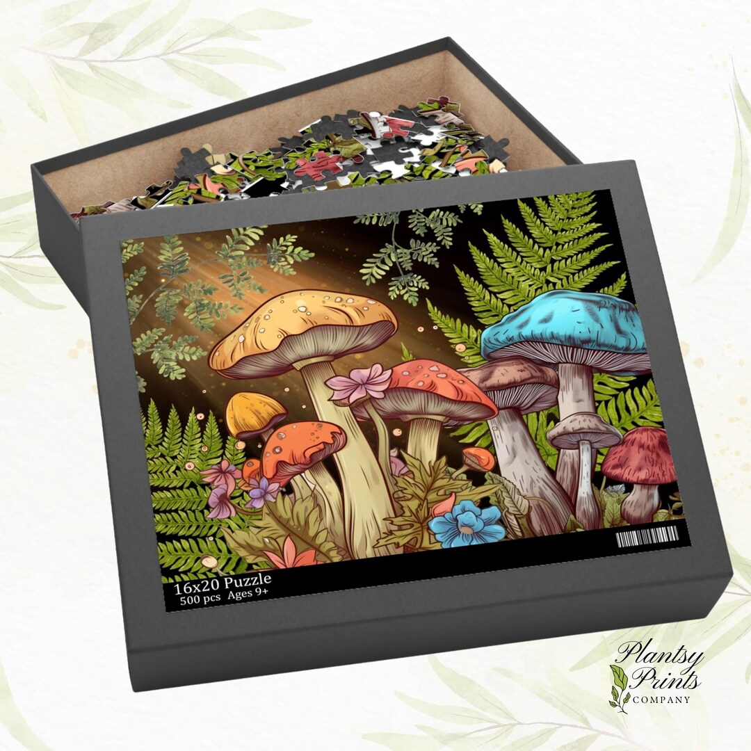 Mushroom Jigsaw Puzzle Magical Forest Gift Jigsaw for Adults Puzzle ...