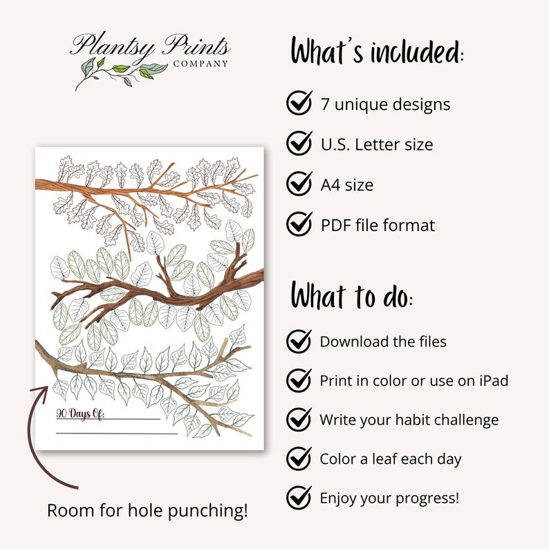30 Day Challenge Printable Habit Tracker, 75 Day Challenge Tracker PDF ...