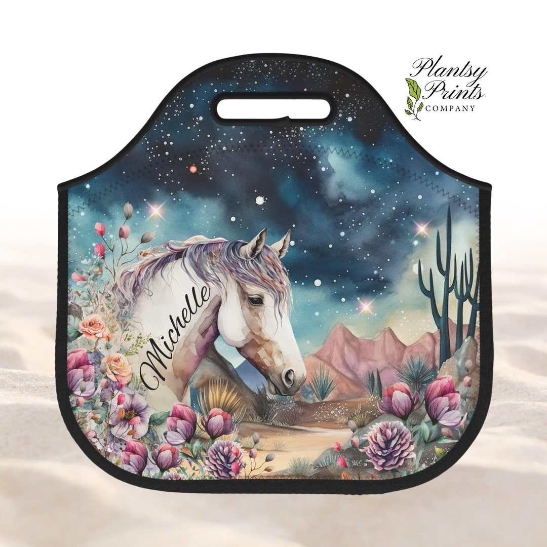 Desert Horse Lunch Bag Personalized Reusable Lunch Bag Gift Etsy