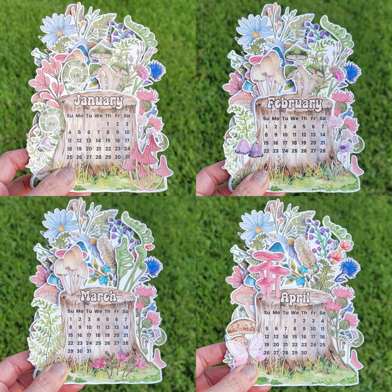 2026 Stackable Desk Calendar Gift, Transparent PNG Calendar, Printable ...
