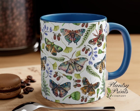 Moth Mug Aesthetic Mug Cottagecore Mug Gift Idea Woodland Mug Forestcore Gift Moth Coffee Cup With Handle Coffee Mug Forest Aesthetic Gift