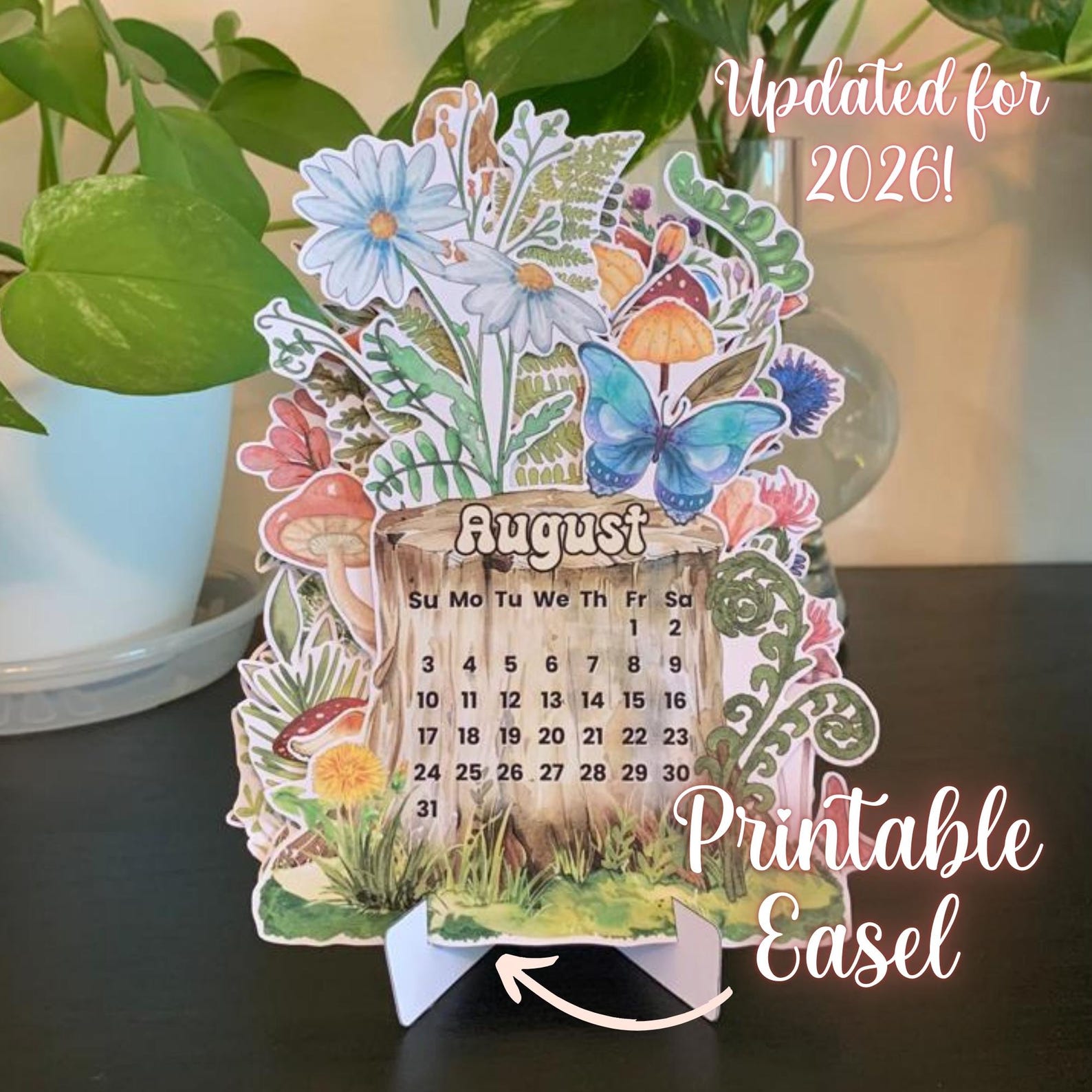 2026 Stackable Desk Calendar Gift, Transparent PNG Calendar, Printable ...