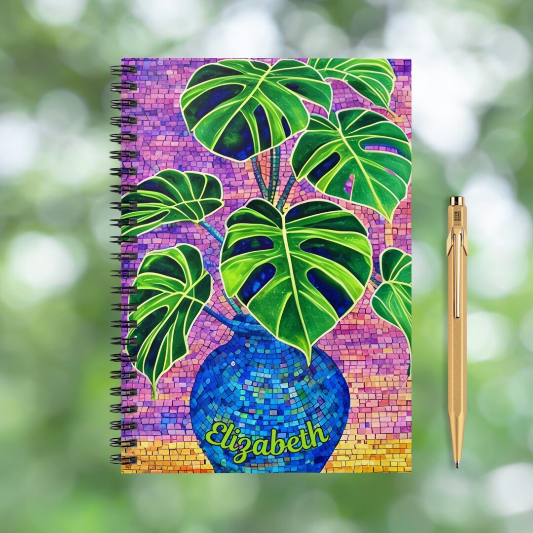Monstera Notebook Journal Plant Lover Gift Monstera Desk Accessory ...