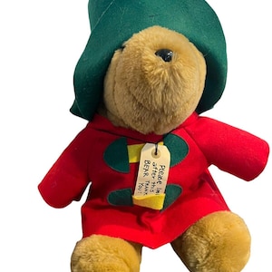Vintage W/Tags Sears 1994 Christmas Paddington Bear 15&quot; Plush Stuffed Animal