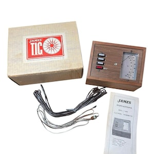 Vintage 70s Desktop 3 Sensor Weather Station Electronic Temperature In Box READ