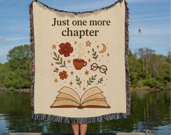 Book Lover Woven Blanket: Cozy Reading Nook Decor - 50"x60"