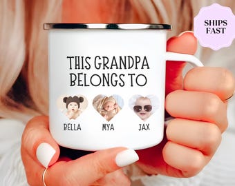 This Grandpa Belongs To Mug, Custom Grandpa Gift, Grandpa Coffee Mug, Grandpa Coffee Cup, Grandpa Gift From Grandkids, Custom Grandpa