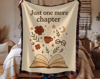 Book Lover Woven Blanket: Cozy Reading Nook Decor - 50"x60"