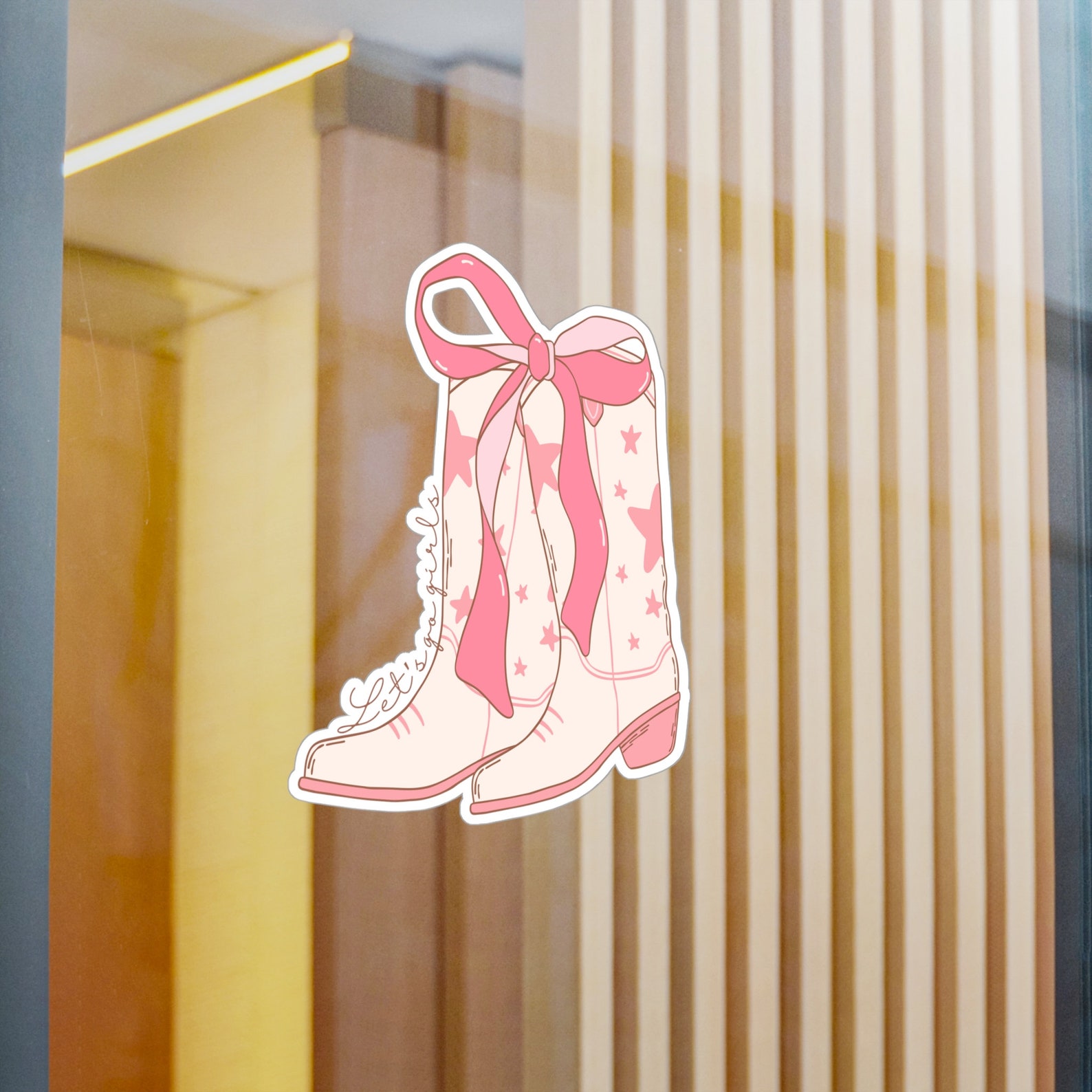Pink Rodeo Decals Cowgirl Boots Rodeo Pink Pastel Sticker Laptop Phone Decal Kindle ...