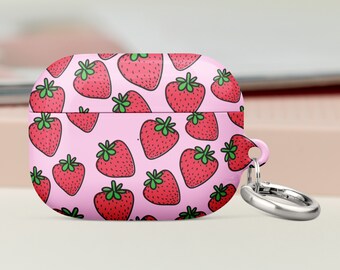 Strawberry Case for AirPods Cute AirPods Case with Strawberries Air Pods Case New Air Pod Pro 2nd Gen Cover With Keychain Carabiner Clip