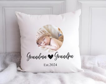 Personalized Grandparent Pillow: Custom Photo Gift