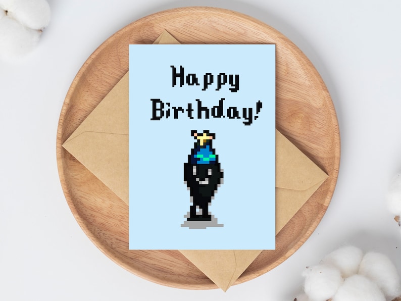 Stardew Valley Krobus Birthday Card Digital download - Etsy.de