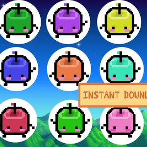 Stardew Valley Junimo Junimos Forest Fairy Download Print Sticker Design Pixel Art Game Farming PNG JPEG