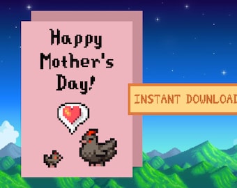 Karta na Dzień Matki Stardew Valley, Void Chickens, mama, prezent, karta, miłość, święta, SDV