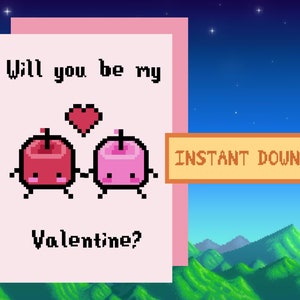 Stardew Valley Valentijnsdagkaart, Valentijnscadeau, kaart, liefde, vakantie, cadeau, SDV, vriendin