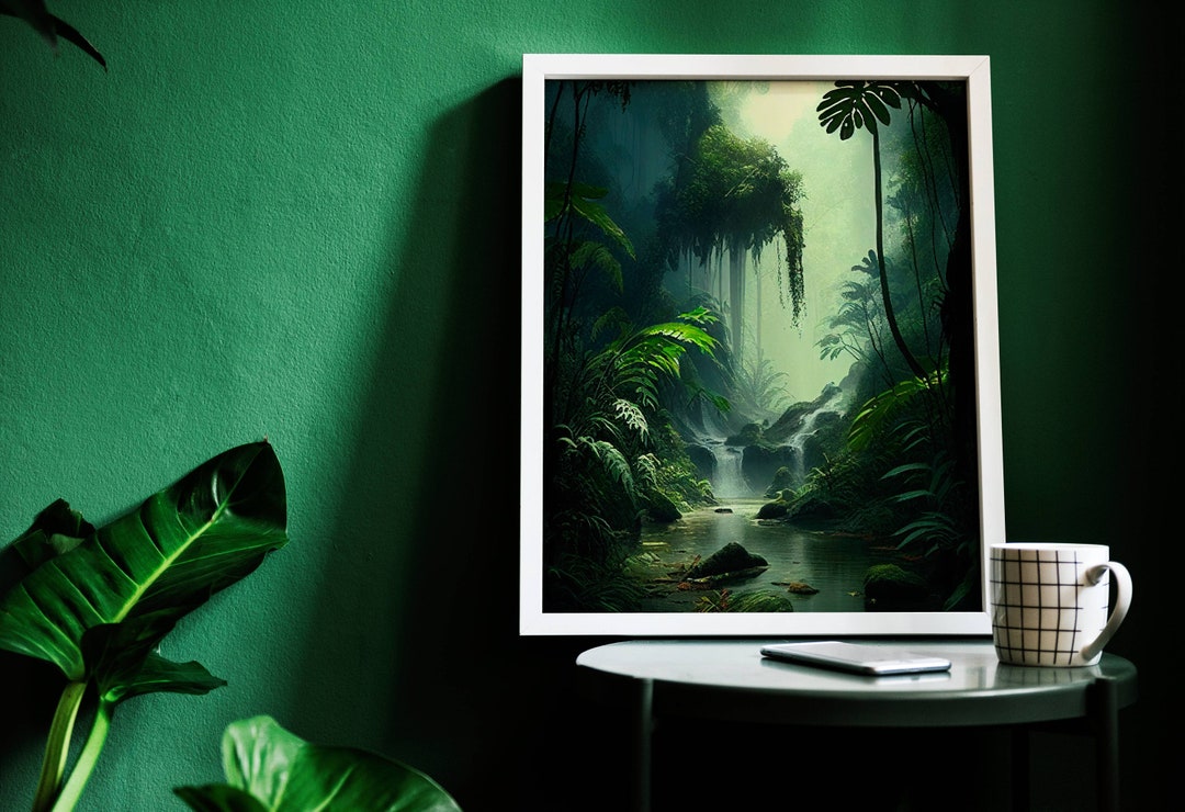 Jungle Decor, Printable Wall Art, Modern Home Decor, Jungle Wall Art