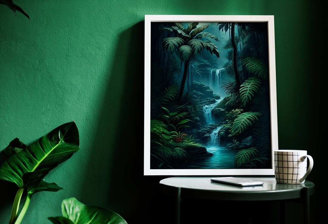 Jungle Decor, Printable Wall Art, Modern Home Decor, Jungle Wall Art ...