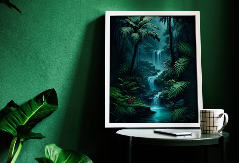 Jungle Decor, Printable Wall Art, Modern Home Decor, Jungle Wall Art ...