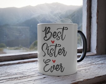 Best Sister 14oz. Stoneware Coffee Mug | Sister Gifts for Sister, Sister Coffee Mug, Dishwasher Safe Coffee Mug for Sisters